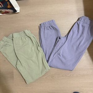 Brandy Melville bundle green and blue periwinkle Rosa sweatpants Loungewear